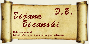Dijana Bičanski vizit kartica
